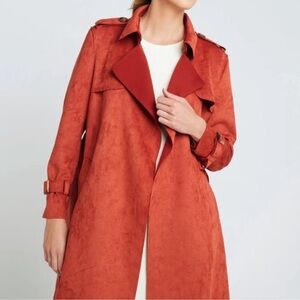 Elegant Women's Terracotta Trench Coat